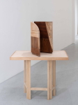 wood shape on pedestal